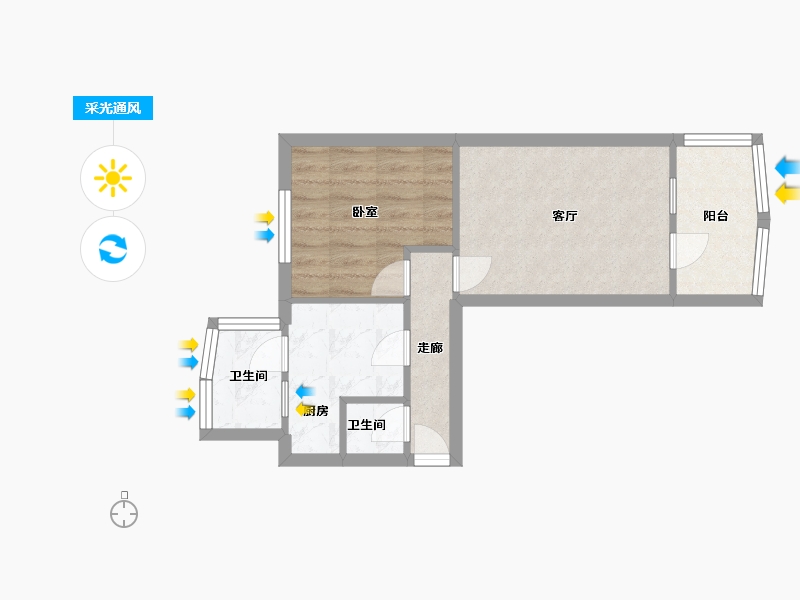 甘肃省-兰州市-兰石家属院-41.60-户型库-采光通风