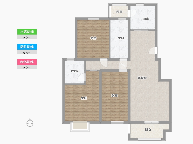 江苏省-徐州市-公园壹号-109.70-户型库-动静线