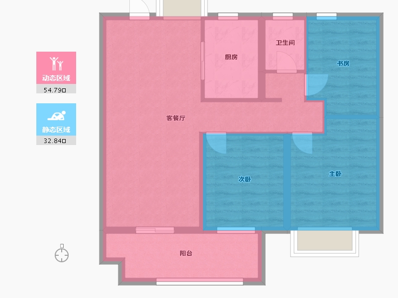 江苏省-盐城市-文轩府-78.40-户型库-动静分区