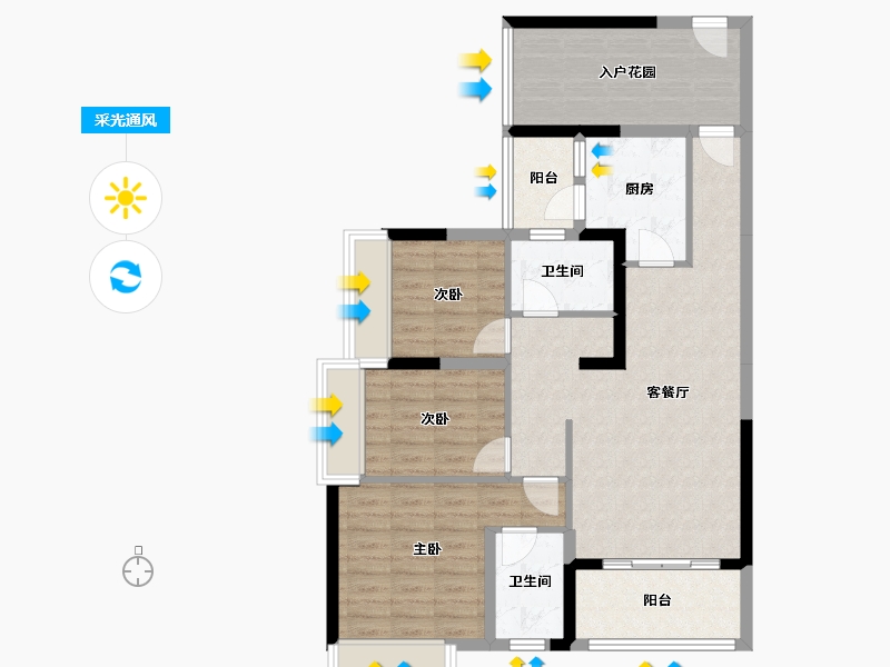 广东省-河源市-东海国际新城-95.07-户型库-采光通风