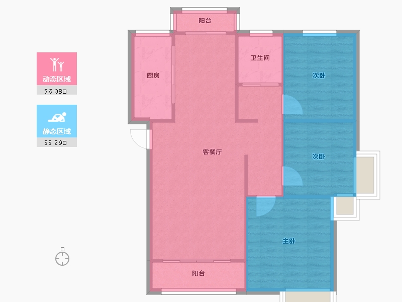 安徽省-合肥市-龙新-80.60-户型库-动静分区