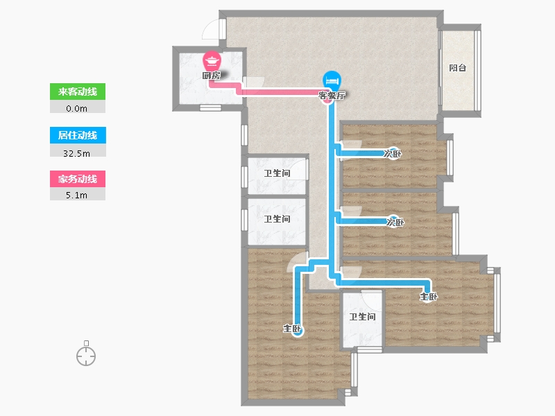 广东省-中山市-凯茵豪园-118.70-户型库-动静线