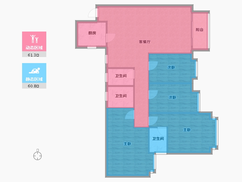 广东省-中山市-凯茵豪园-118.70-户型库-动静分区