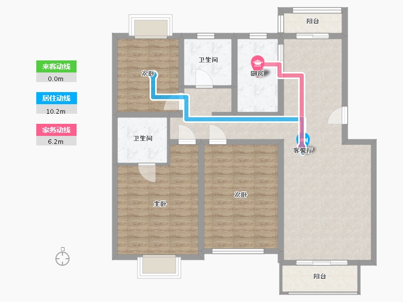 江苏省-常州市-山水名门-105.51-户型库-动静线