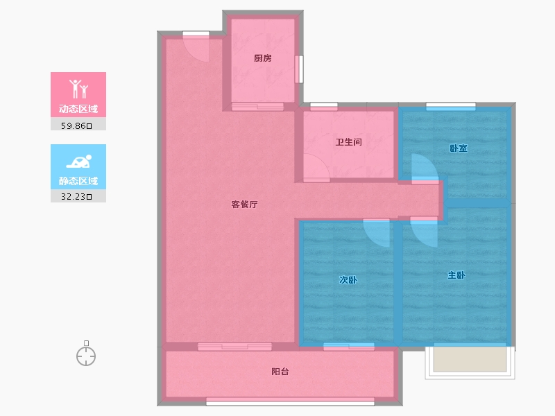 山东省-潍坊市-南阳澜庭-96.00-户型库-动静分区