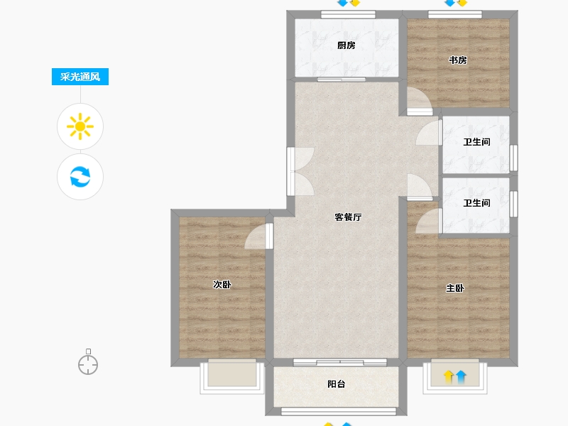 山东省-青岛市-枫韵港湾-98.24-户型库-采光通风