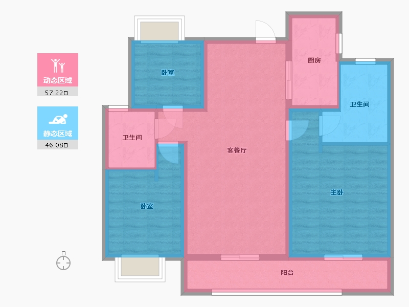 浙江省-丽水市-温溪首府-92.00-户型库-动静分区