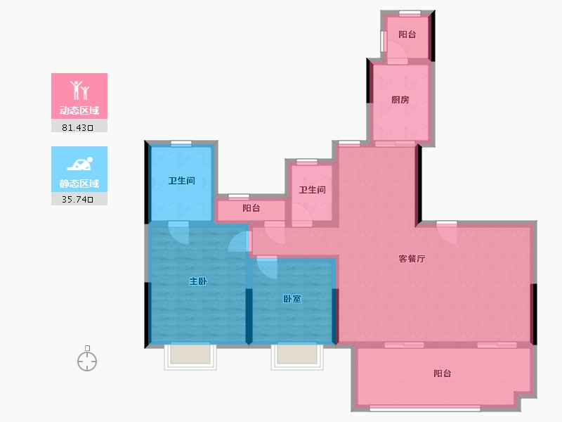 四川省-德阳市-城南壹号-143.00-户型库-动静分区