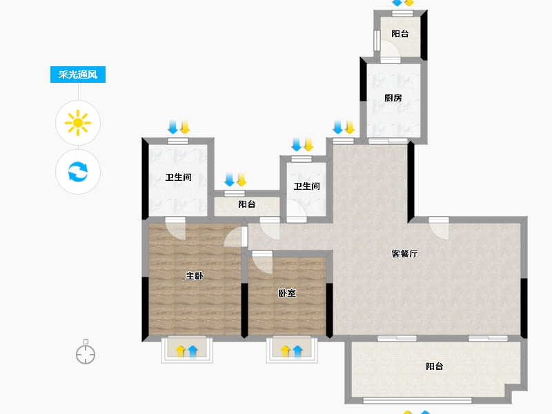 四川省-德阳市-城南壹号-143.00-户型库-采光通风