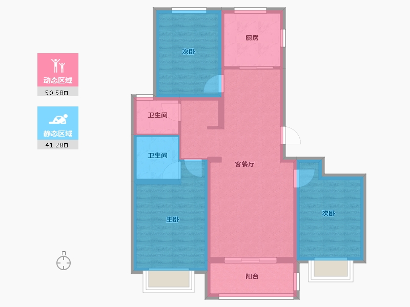 河北省-邯郸市-观澜城西区-100.00-户型库-动静分区