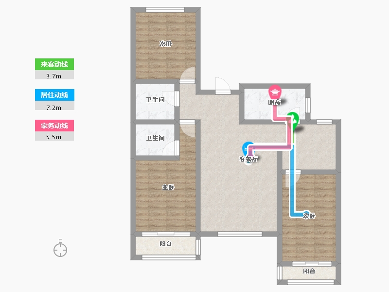 河北省-张家口市-天润园-115.20-户型库-动静线