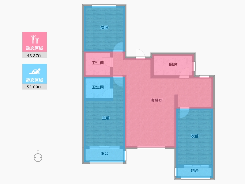 河北省-张家口市-天润园-115.20-户型库-动静分区