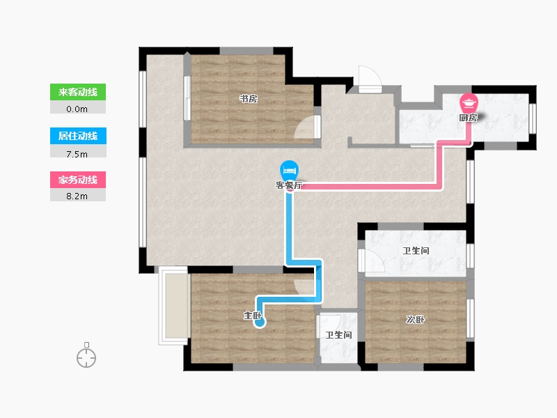 甘肃省-嘉峪关市-南湖国际-110.26-户型库-动静线