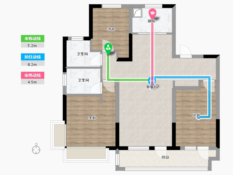 山东省-威海市-富力城-88.00-户型库-动静线