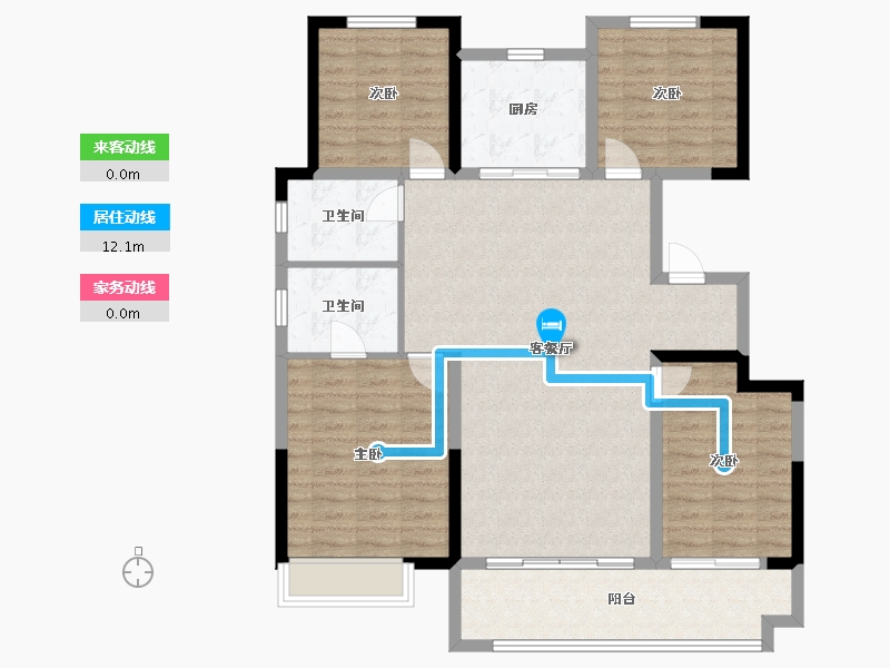 山东省-滨州市-拾光九樾-121.78-户型库-动静线