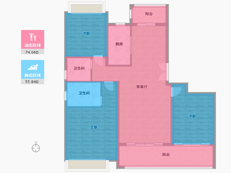 海南省-海口市-海航豪庭南苑-五区-132.00-户型库-动静分区