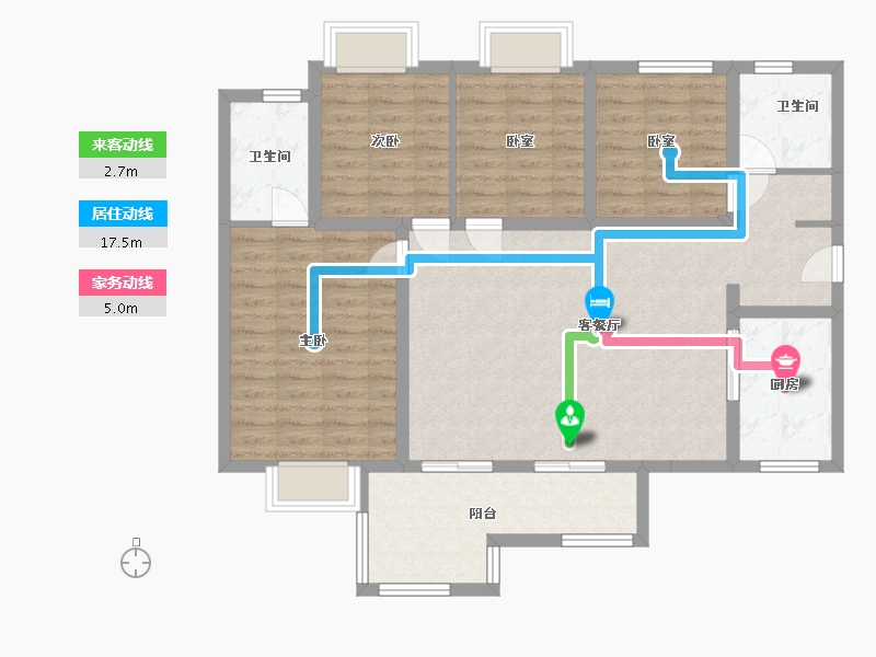 湖南省-长沙市-郡原美村-108.00-户型库-动静线