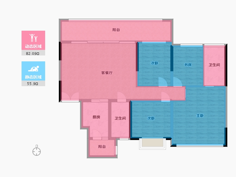 四川省-成都市-富国上邦-126.80-户型库-动静分区