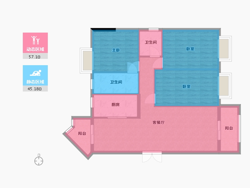 四川省-成都市-尚锦园-94.72-户型库-动静分区