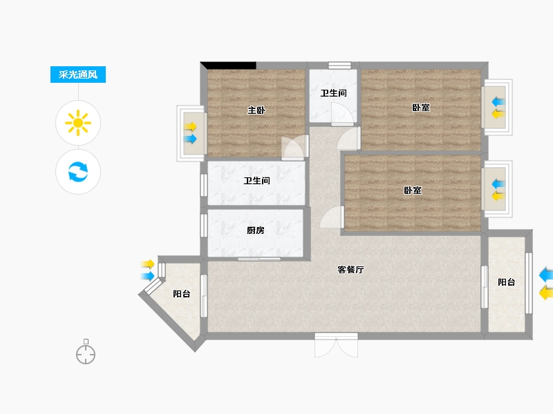 四川省-成都市-尚锦园-94.72-户型库-采光通风