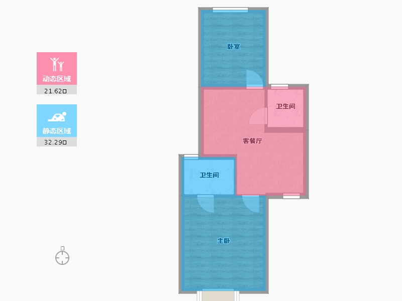 陕西省-咸阳市-保利时光印象-129.00-户型库-动静分区