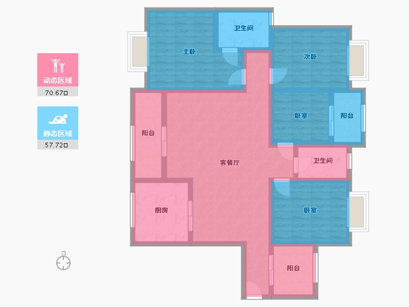 贵州省-毕节市-桃李春风-143.00-户型库-动静分区