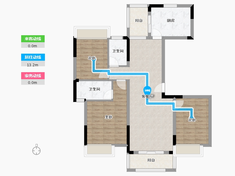 湖北省-咸宁市-康美健康城-101.60-户型库-动静线