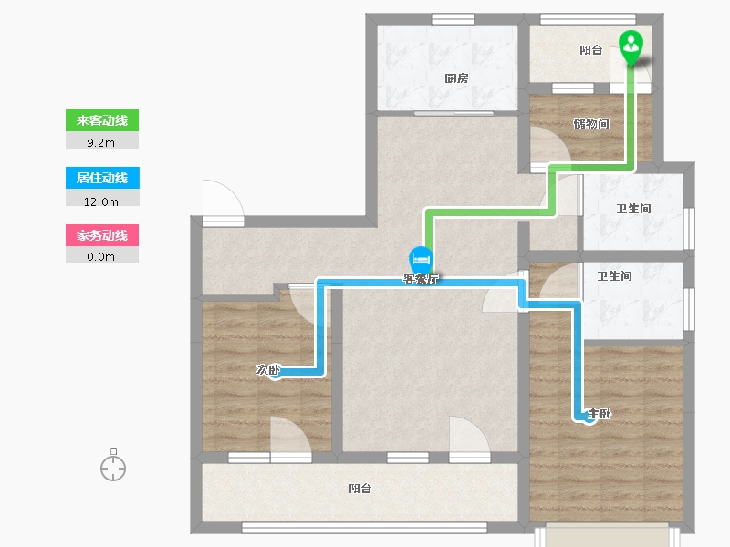 山东省-青岛市-天一仁和宸璟都会-92.80-户型库-动静线