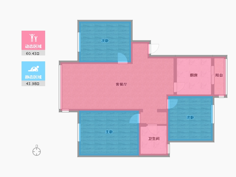 上海-上海市-平阳绿家园-92.80-户型库-动静分区