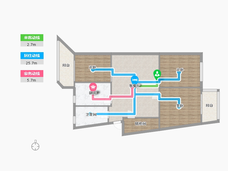 湖北省-武汉市-育才社区-106.00-户型库-动静线