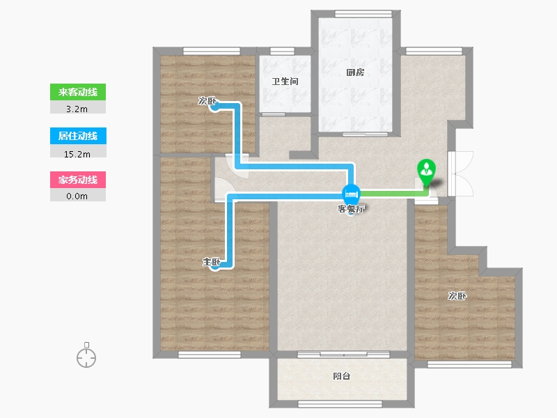 山东省-德州市-东海院子-128.00-户型库-动静线