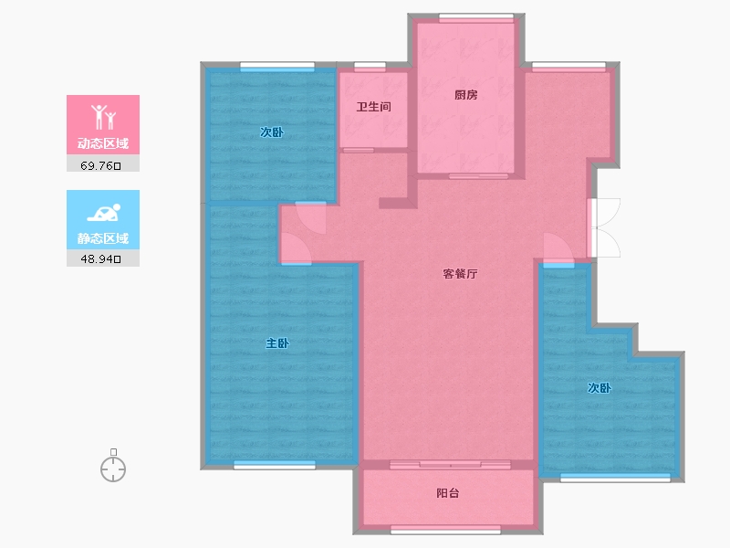 山东省-德州市-东海院子-128.00-户型库-动静分区