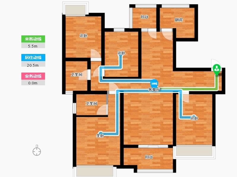 四川省-成都市-中海锦江一号-132.03-户型库-动静线