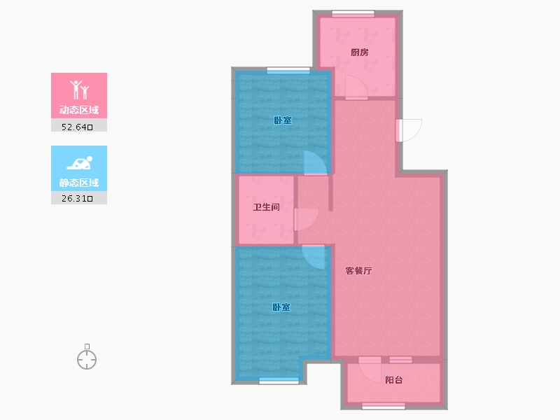 河北省-唐山市-浭阳华府-77.00-户型库-动静分区