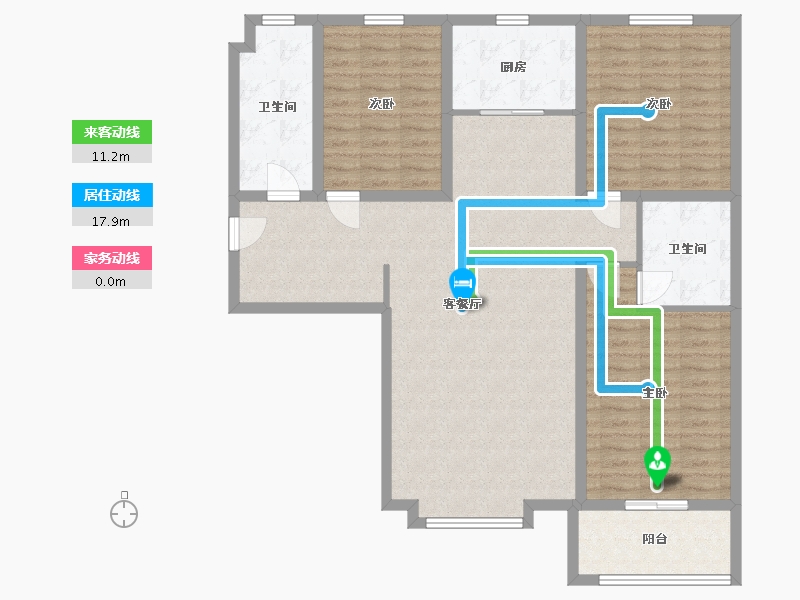 河北省-保定市-宝山悦璟台小区-120.68-户型库-动静线