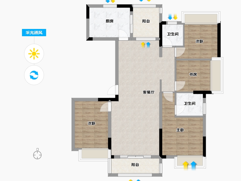 湖北省-咸宁市-康美健康城-114.40-户型库-采光通风