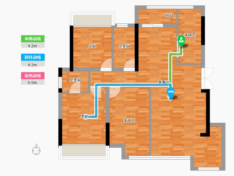 四川省-广安市-加德·爱众江景-90.14-户型库-动静线