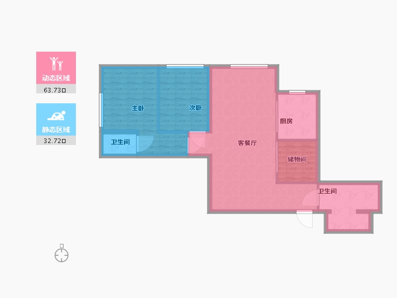 天津-天津市-中交海河公馆-87.20-户型库-动静分区