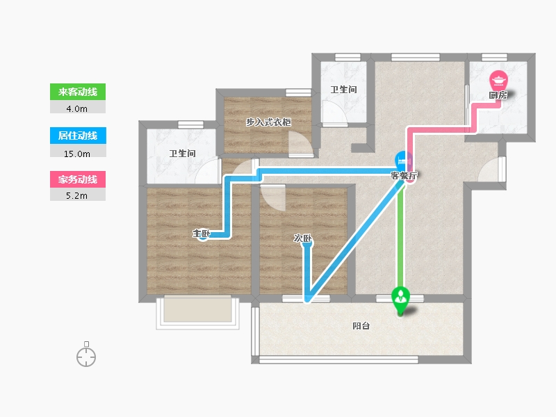 云南省-昆明市-璟宸园-84.00-户型库-动静线