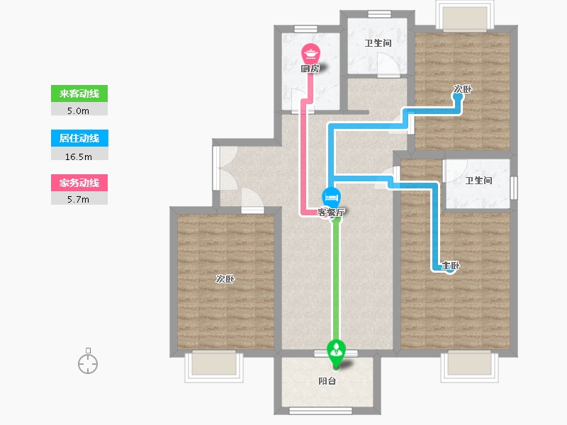 江苏省-苏州市-荷馨苑-104.00-户型库-动静线