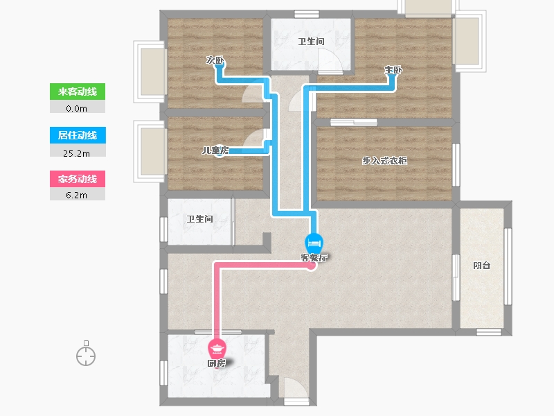 江西省-吉安市-天河畔小区工程-116.80-户型库-动静线