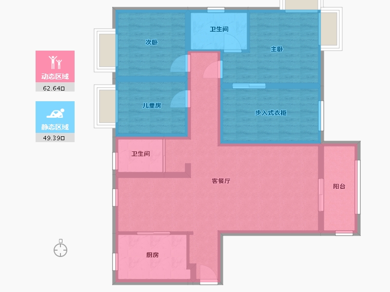 江西省-吉安市-天河畔小区工程-116.80-户型库-动静分区