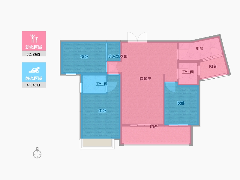 贵州省-黔东南苗族侗族自治州-未来城-98.40-户型库-动静分区