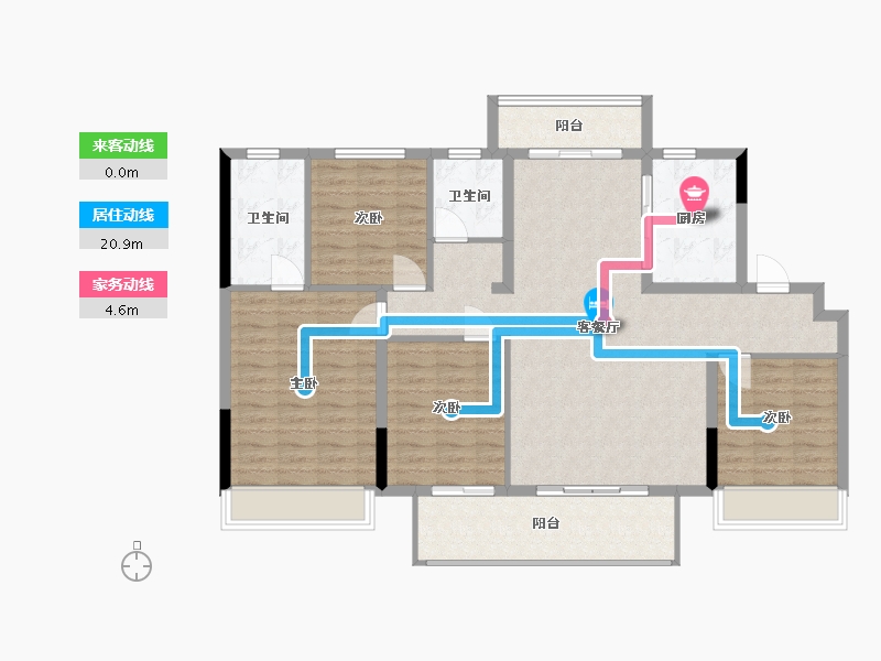 安徽省-宣城市-群贤府-120.00-户型库-动静线