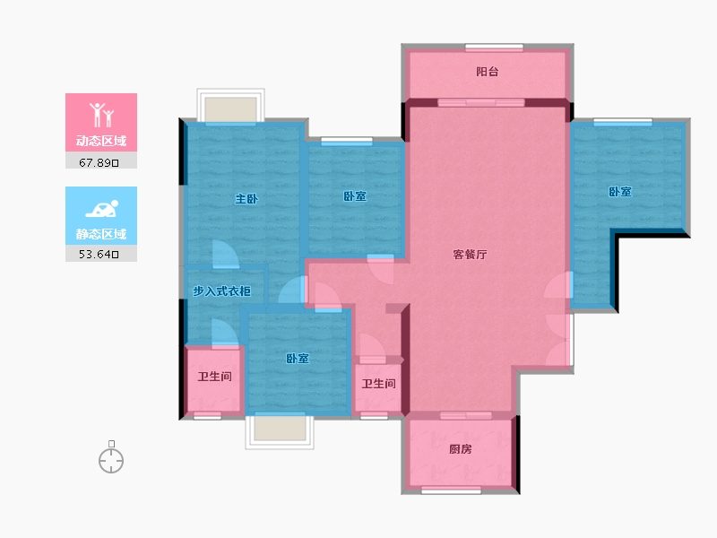 湖南省-怀化市-靖州北城名邸-141.00-户型库-动静分区