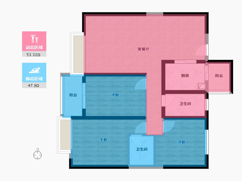 山西省-临汾市-悦荣园-101.05-户型库-动静分区