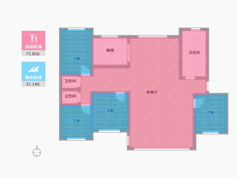 甘肃省-临夏回族自治州-丽景苑-175.20-户型库-动静分区