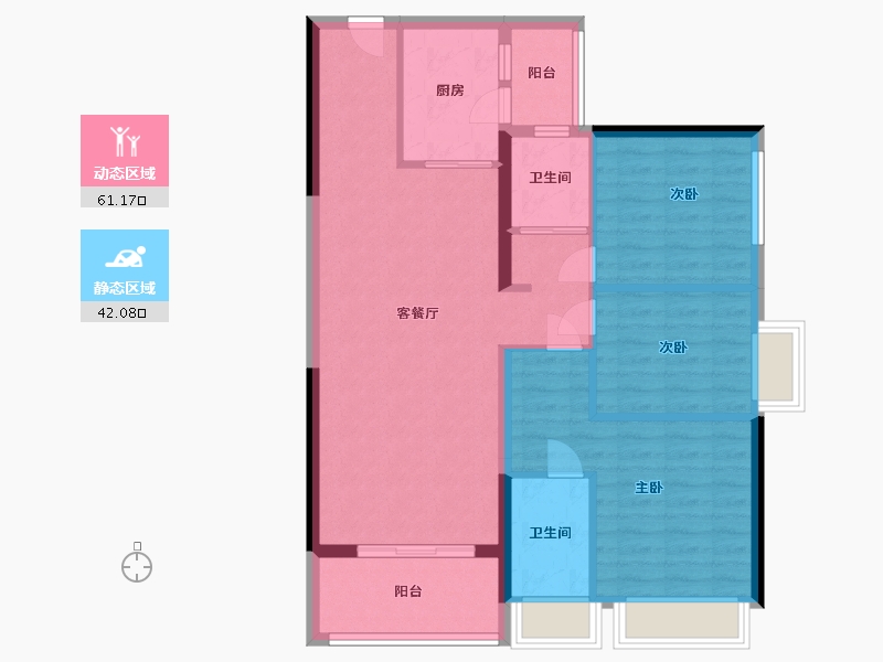 重庆-重庆市-碧桂园-93.08-户型库-动静分区