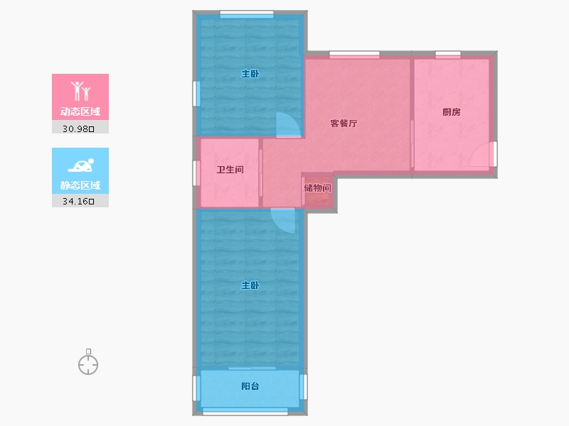 上海-上海市-金丰新村-55.20-户型库-动静分区