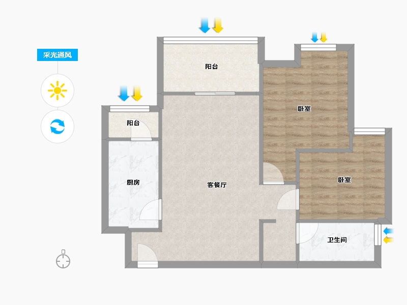 四川省-成都市-蜀郡-四期-68.00-户型库-采光通风